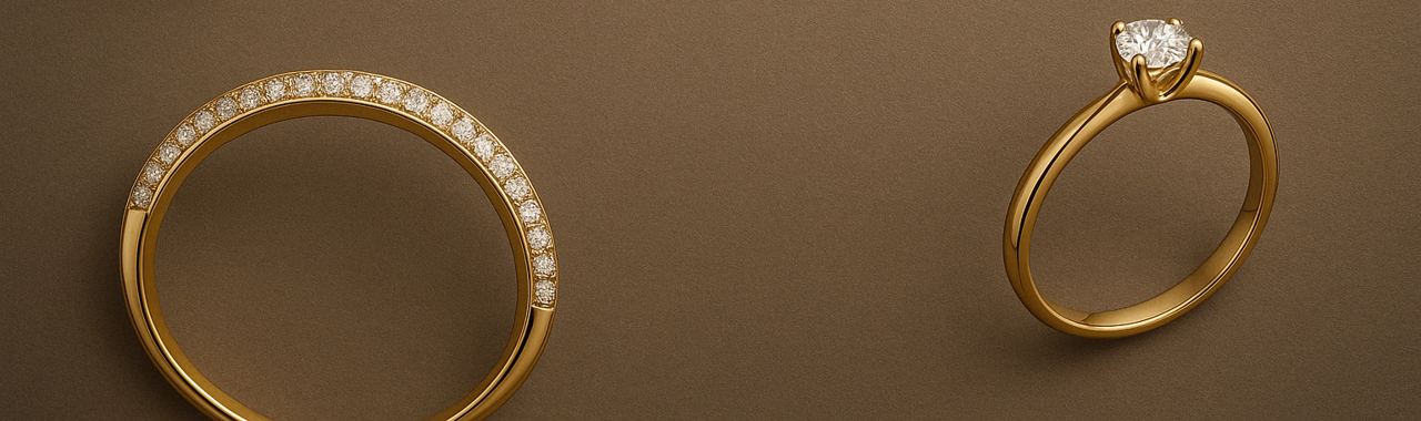 Gold jewellery — bangle and ring